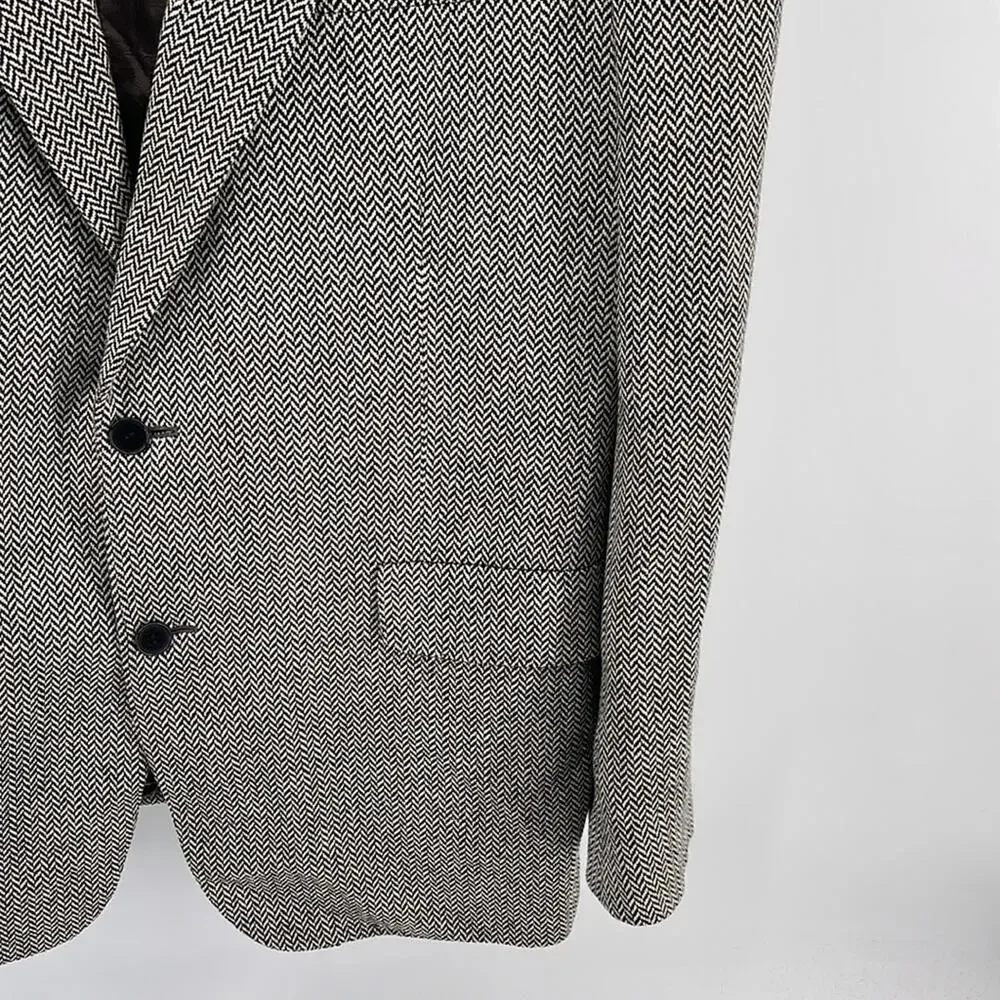 Vintage Harrod’s 100% cashmere houndstooth two button two vent sport coat blazer
